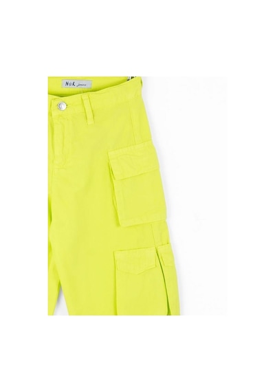 Nk Kids Kız Çocuk Kargo Cepli Pantolon-13837-neon Yeşil Neon Yeşil