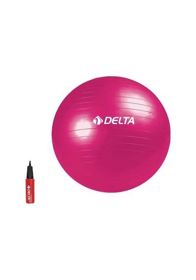 Delta 55 CM Fuşya Pilates Topu Pompa