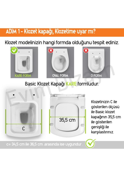 Aqua Bagno - basıc Yavaş Kapanan Klozet Kapağı