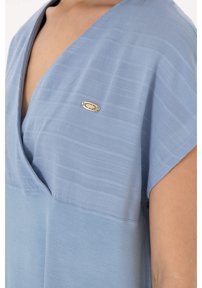 U.S. Polo Assn. Kadın Mavi V Yaka Tişört 50300784-VR036