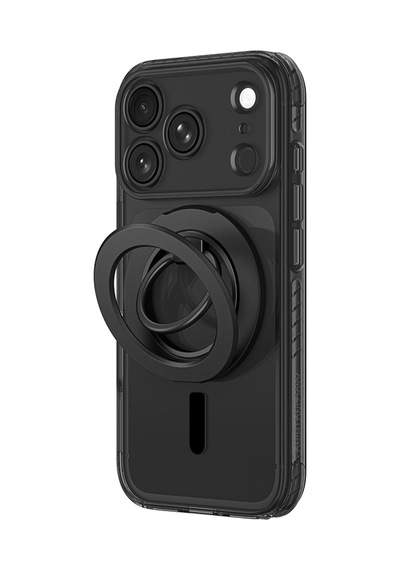 Apple iPhone Uyumlu 18 Pro Max Kılıf M-safeli Yüzük Standlı Amazingthing Titan Pro Grip Ring Serisi Kapak Siyah