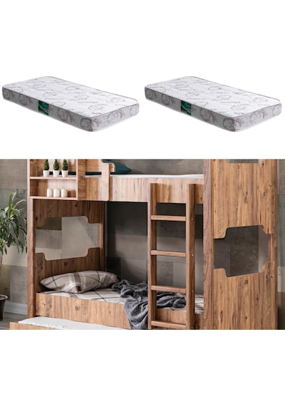 Mdf Profil Ranza , Avrasya Ayrılabilir Yavrulu Ranza 2 Adet Comfort Yatak 90 X 200 CM Mdf Profil Ranza , Avrasya Ayrılabilir Yavrulu Ranza 2 Adet Comfort Yatak 90 X 200 CM