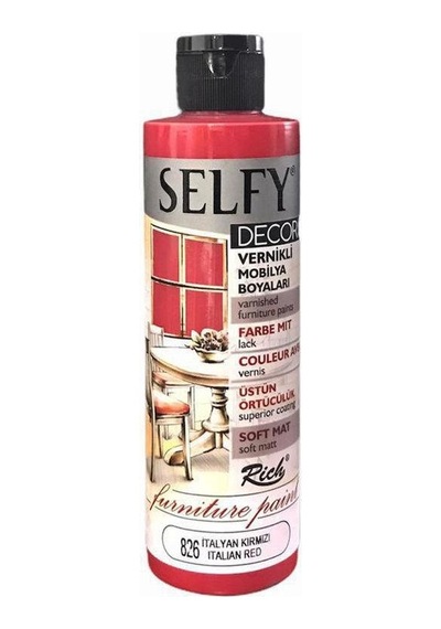 Rich Selfy Decor Vernikli Boya 240 Cc 826 Italyan Kırmızı