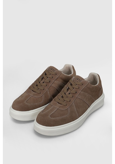 Lufian Jaques Erkek Deri Sneaker Ayakkabı Bej Bej 112230226100550 Bej
