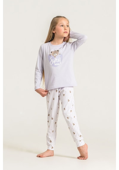 Rolypoly Kız Çocuk Sweet Bear Pembe Uzun Kol Pijama Takım Rp3911-c-v2 Rp3911-c-v2 Mor