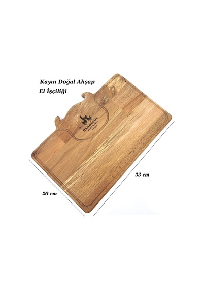 Kayın Kesme Tahtası El Yapımı Sunum Tahtası Barbekü Kesme Tahtası Ahşap