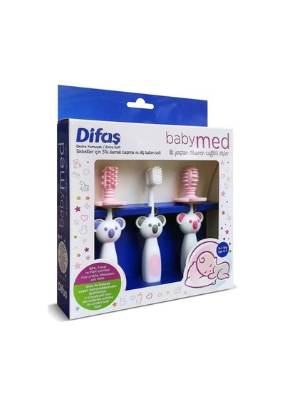 Difaş Baby Med Bebek Ağız Bakım Seti Pembe