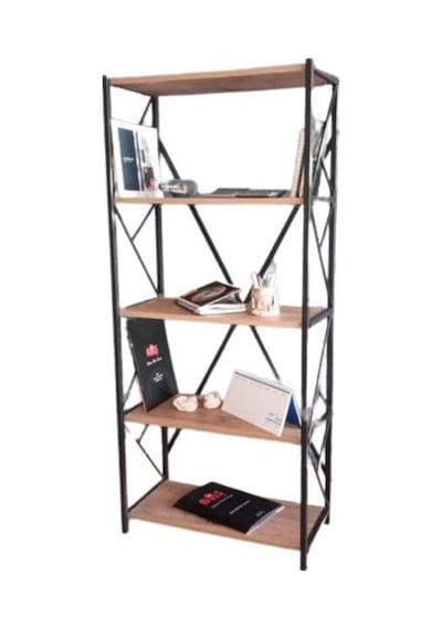 Rafburada Rafburada® 5 Katlı Kitaplık, Dekoratif Kitaplık, Ahşap Kitaplık.