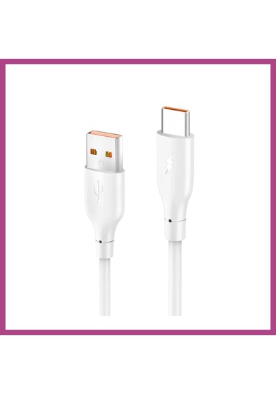 Gees Global Konfulon Dc65 Usb To Type-c 1m 3.0a Hızlı Şarj Kablo - Beyaz Gbzs