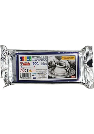 5 Adet Hava Ile Kuruyan Seramik Kil Hamuru 500 Gr Beyaz Beyaz