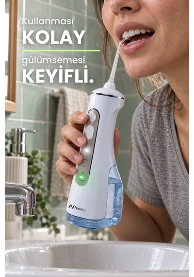 Aquadent Sensitive Ağız Duşu 4 Modlu 4 Başlıklı Type-c Şarjlı Ipx7 40-130 Psı