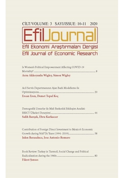 Efil Ekonomi Araştırmaları Dergisi Cilt 3 Sayı 10-11