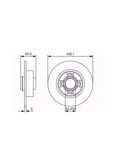 Renault Megane Ii 1.4 2003-2010 Bosch Arka Fren Diski N11.3662