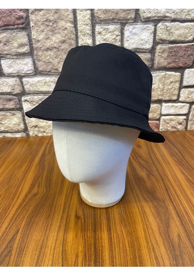 Hamze Bucket Kova Model Gabardin Kumaş Renkli Yazlık Şapka Siyah
