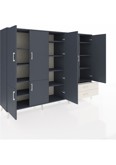 Hyperion Dolap 12 Raflı 2 Çekmeceli 7 Kapaklı 220x44x163 Antrasit Antrasit-antrasit/aytaşı Hyperion Dolap 12 Raflı 2 Çekmeceli 7 Kapaklı 220x44x163 Antrasit Antrasit-antrasit/aytaşı