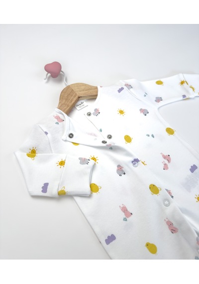 Sezgibaby Künk Kız Bebek Tulum Beyaz