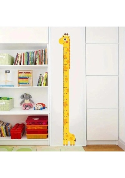 Hubrendy Emin Sevimli Sarı Zürafa Boy Ölçüsü Sticker