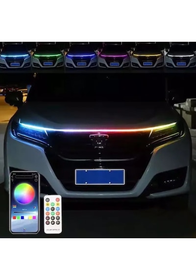 App Kontrollü Kaput Ledi Animasyonlu Rgb Kayar Led -150cm App Kontrollü Kaput Ledi Animasyonlu Rgb Kayar Led -150cm