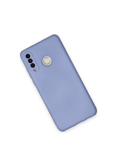 Huawei P30 Lite Uyumlu İçi Kadife Lansman Tasarım Silikon Telefon Kılıfı Lila