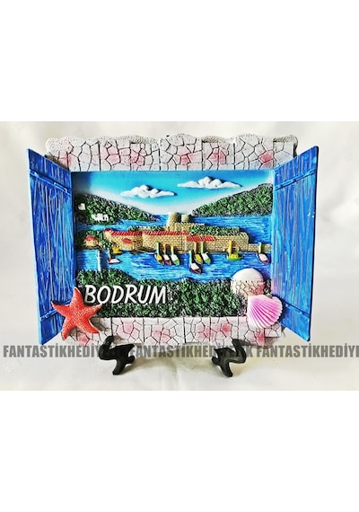 Bodrum Manzaralı Kabartmalı Duvar Veya Masaüstü Pano Tablo