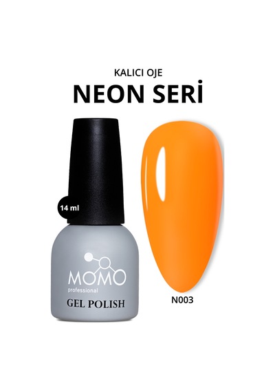 Momo Professional Kalıcı Oje N003 Neon Turuncu 14 ML