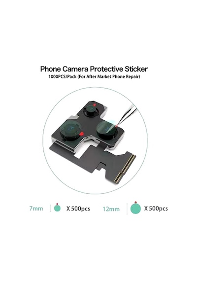2uul Da30 Telefon Kamera Koruyucu Etiket 7mm 12mm