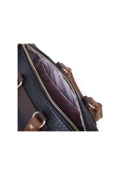 Nas Bag Kadın Mini El Ve Postacı Çantası Siyah Taba Kahve Victoria