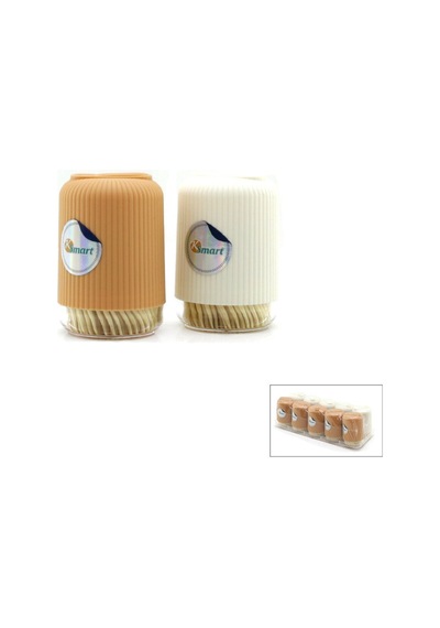 Ksmart K-1481 Tuzluk Model Cam Kürdanlık - Renkli Plastik Kapaklı- 10'li Paket