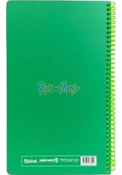 Mabbels Rick And Morty Spiralli Not Defteri Yeşil 80 Yaprak Çizgili 17x24cm Dft-388524 Yeşil