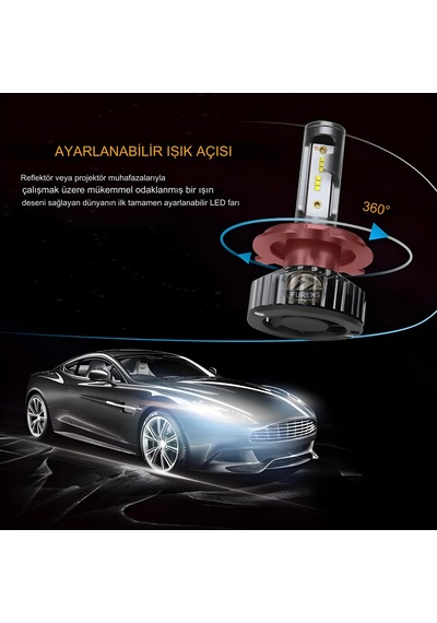 Opel Corsa B 1993-2000 Uzun - Kısa Uyumlu Şimşek Etkili Led Xenon Premium Series H4