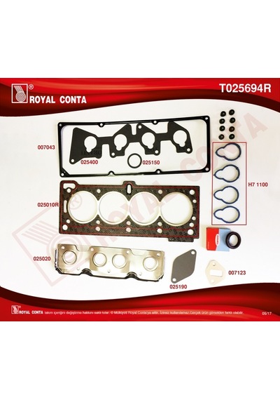 Motor Üst Conta Tk. Megane I 96 Clıo Iı 98 Kangoo 97 Clıo Symbol I 00 1.4 K7j 1.6 K7m 7701468710