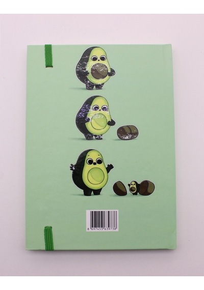 Home Dekor Hediye Lastikli Noktalı Sert Kapak Avokado Defter Hdh75