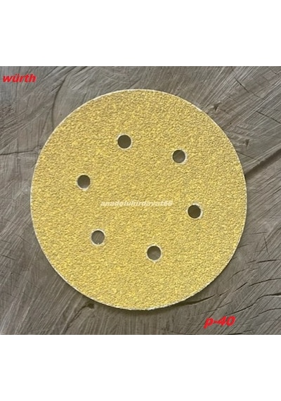 Würth Sahara 150mm Yapışkanlı Zımpara Araç Kuru Zımpara Kağıdı 5 Adet