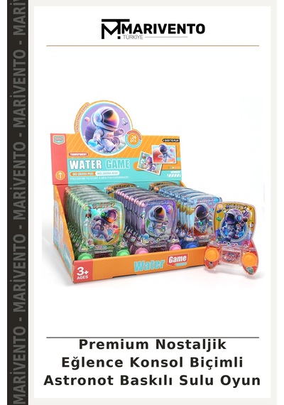 Premium Nostaljik Eğlence Konsol Biçimli Astronot Baskılı Sulu Oyun