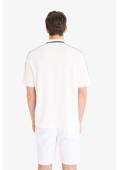 Defacto Relax Fit Polo Yaka Hafif Kumaş Baskılı Yazlık Kısa Kollu Gömlek F0200ax25smer105 Ekru