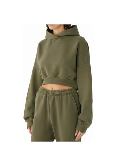 Entire Studios Ağır Kesim Kapüşonlu Kadın Hoodie Yeşil