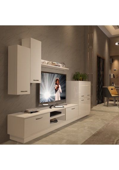 Decoraktiv Eko 6b Slm Dvd Tv Ünitesi Tv Sehpası Beyaz