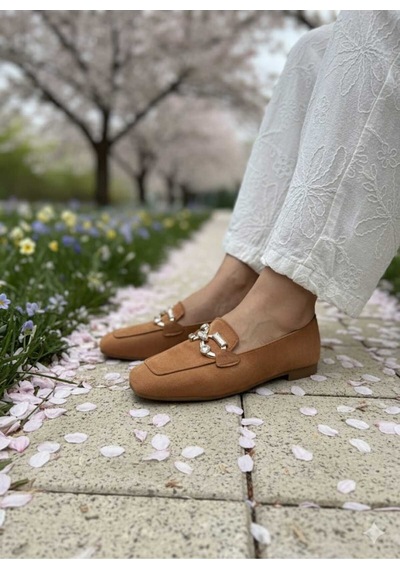 Aska Shoes Günlük Tokalı Babet 2025aska009 Kahverengi