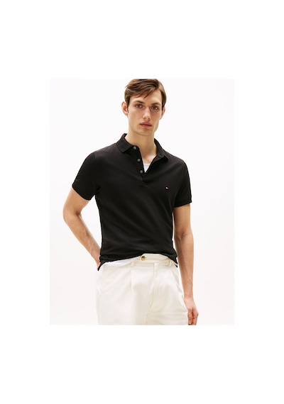 Tommy Hilfiger Core 1985 Slım Polo Erkek Siyah T-shirt - Mw0mw17771