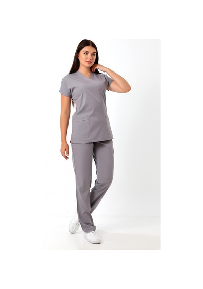 Bflex Unisex Likralı Yarasa Kol Tek Üst - 6406 Gri-12081 6406 Gri