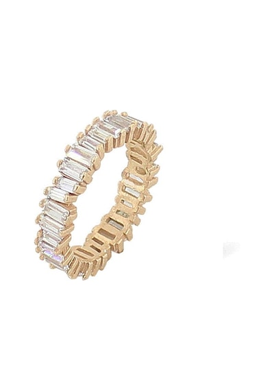 Söğütlü Silver Gümüş Rose Baget Taşlı Tamtur Yüzük Barcode