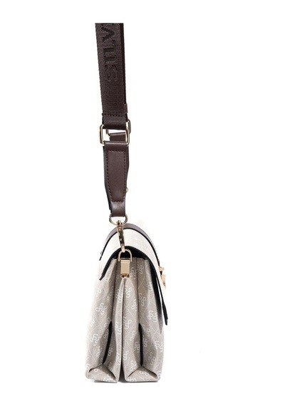 Silver Polo Sp1009 Kadın Çapraz Çanta Monogram Taş-kahve