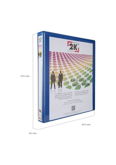 Evrak Sunum Tanıtım Firma Klasörü A4 Pvc 3 Cm 2 Halkalı 250 Yaprak Kapasiteli Ring Binder File 27,5x32 Cm Diğer