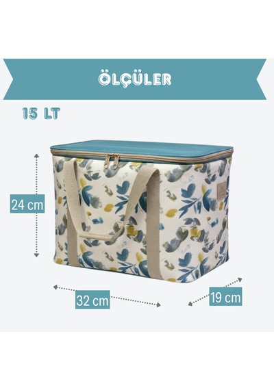 15 Lt Termal Çanta -piknik Çantası-289 Karışık/Çok Renkli