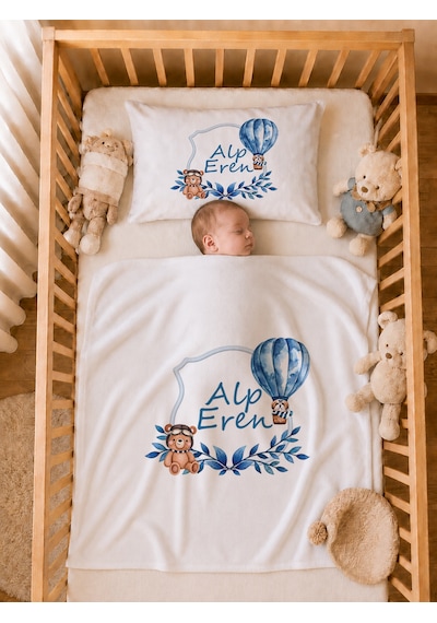 Pia Baby İsme Özel Erkek Bebek Hastane Çıkışı 5 Parça Tulum Seti %100 Pamuk Organik Baskılı 1009tyb3x Ekru