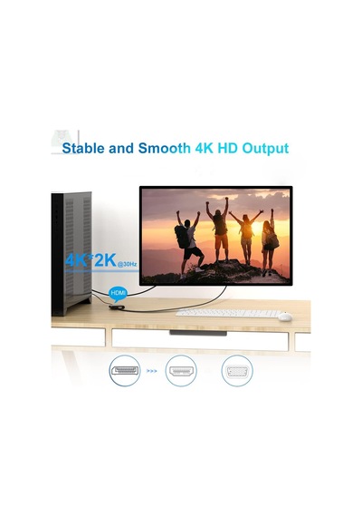 Lunatic 8052 Display To Hdmı 4k Altın Kaplama 2'si 1 Arada 1080p Adaptör