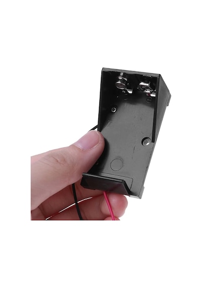 Alkatronik-9V Pil Yuvası Kablolu Kolay Taşınabilir Batarya Pil Kutusu