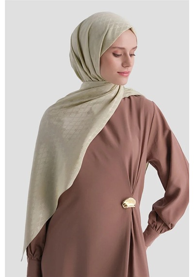 Armine Elegance Pamuk - İpek Şal P3001 Açık Vizon