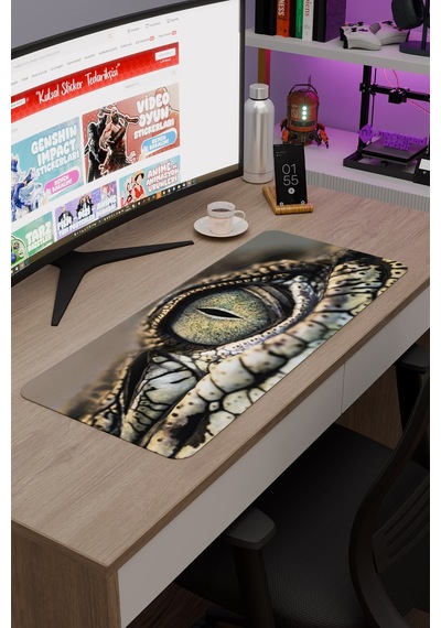 Timsah Kaymaz Dikişli Kauçuk Oyuncu Mousepad V2 - 70x30 Xl Gaming Mouse Pad Fare Altlığı
