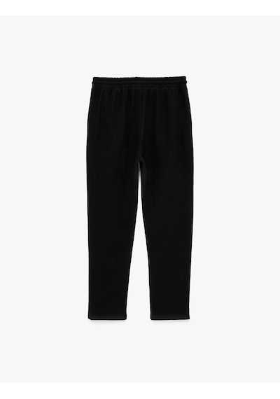 Koton Normal Paça Regular Fit Cepli Dokulu Beli Bağcıklı Eşofman Altı Siyah 6sam40042mk Siyah Koton Normal Paça Regular Fit Cepli Dokulu Beli Bağcıklı Eşofman Altı Siyah 6sam40042mk Siyah